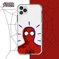 spiderman marvel transparent phone case for iphone 11 12 13mini pro max case iphone 4 5 6 7 8plus x xs xr se2 soft cover funda