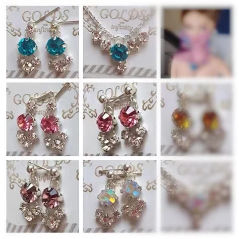 

For 30cm chinese kurhn doll Traditional Earrings head decoration doll Necklace DIY Earrings Ornament Toy Jewelry