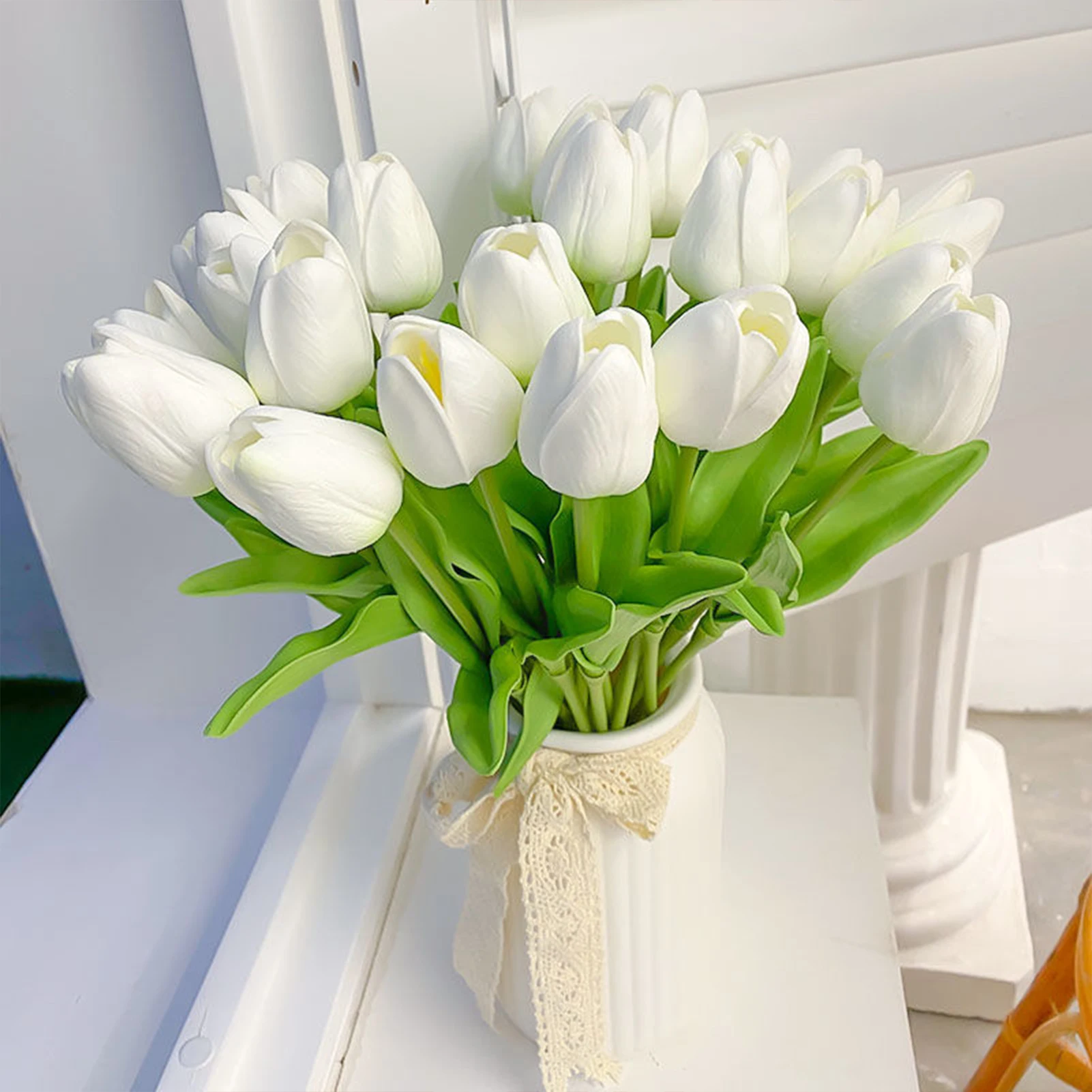 

10pcs Tulip Mother's Day Artificial Flowers Real Touch Bouquet Fake Flowers Decoration for Wedding Home Decor Valentines Flowers