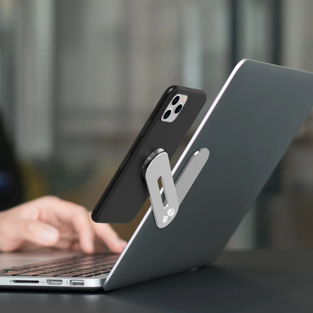 

Magnetic Laptop Screen Support Holder Dual Monitor Display Clip Adjustable Phone Stand Laptop Side Mount Connect Tablet Bracket