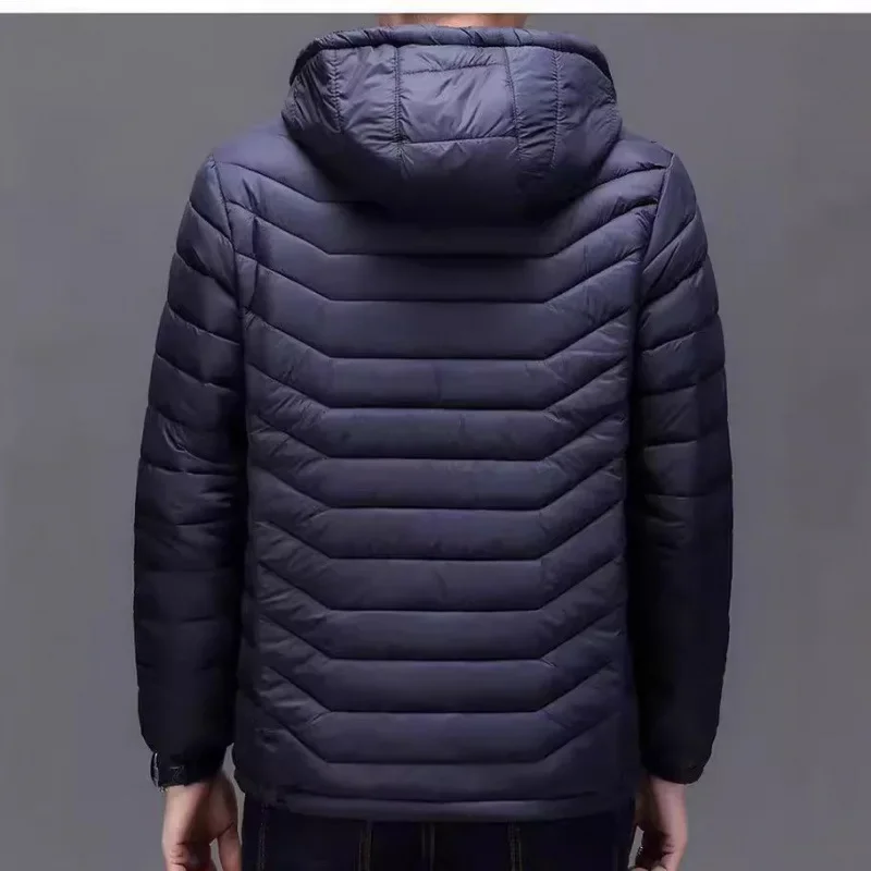 Мужская модная куртка с капюшоном на хлопковой подкладке новая зимняя