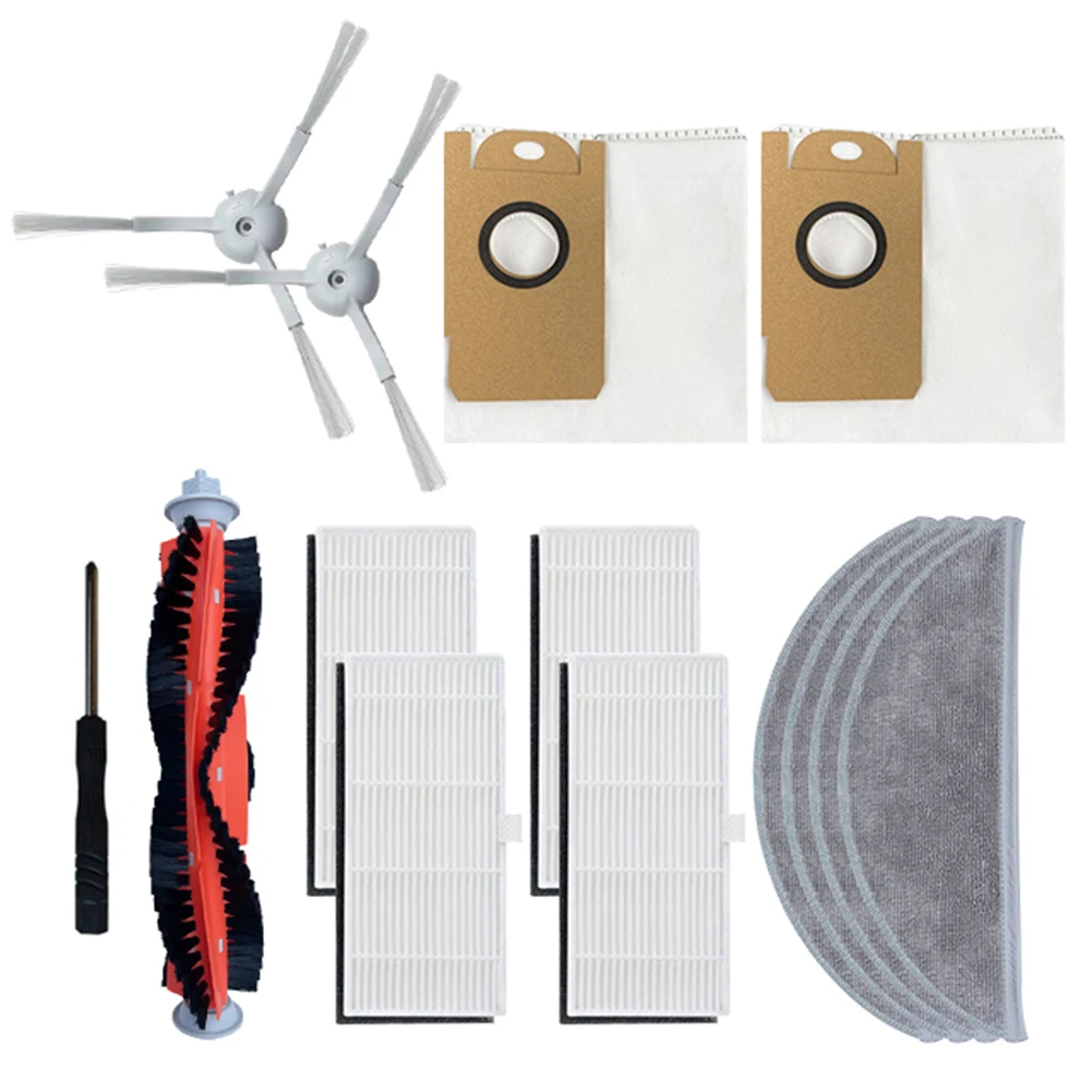 

1set Main Side Brush Filter Dust Bags Replacement Parts For Lydsto R1 / R1A / R1 Pro / S1 Robot Vacuum Cleaner Accessories