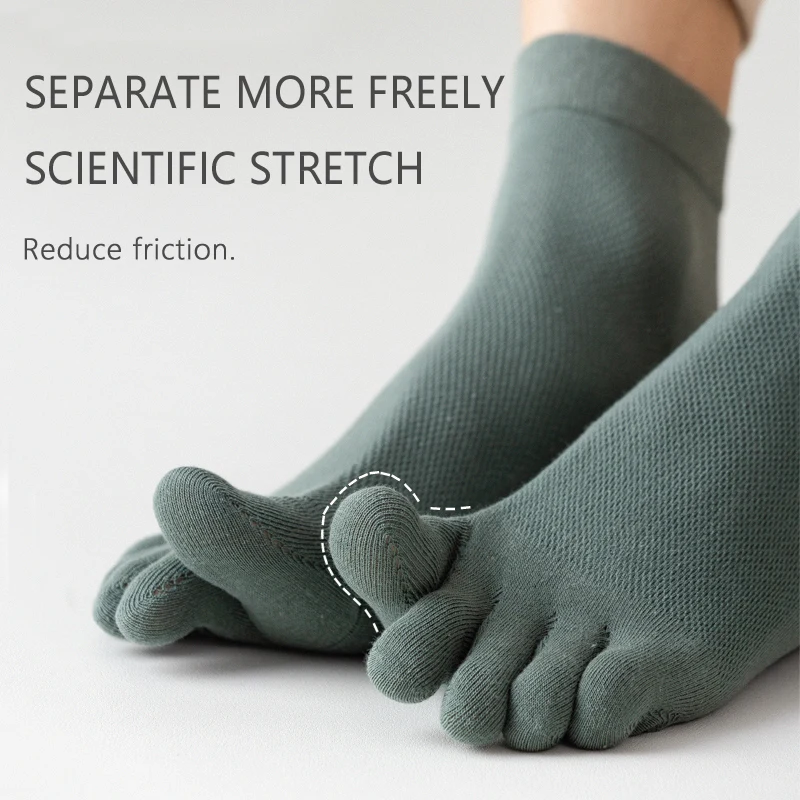 Носки мужские сетчатые средней длины дышащие удобные поглощающие пот из чистого