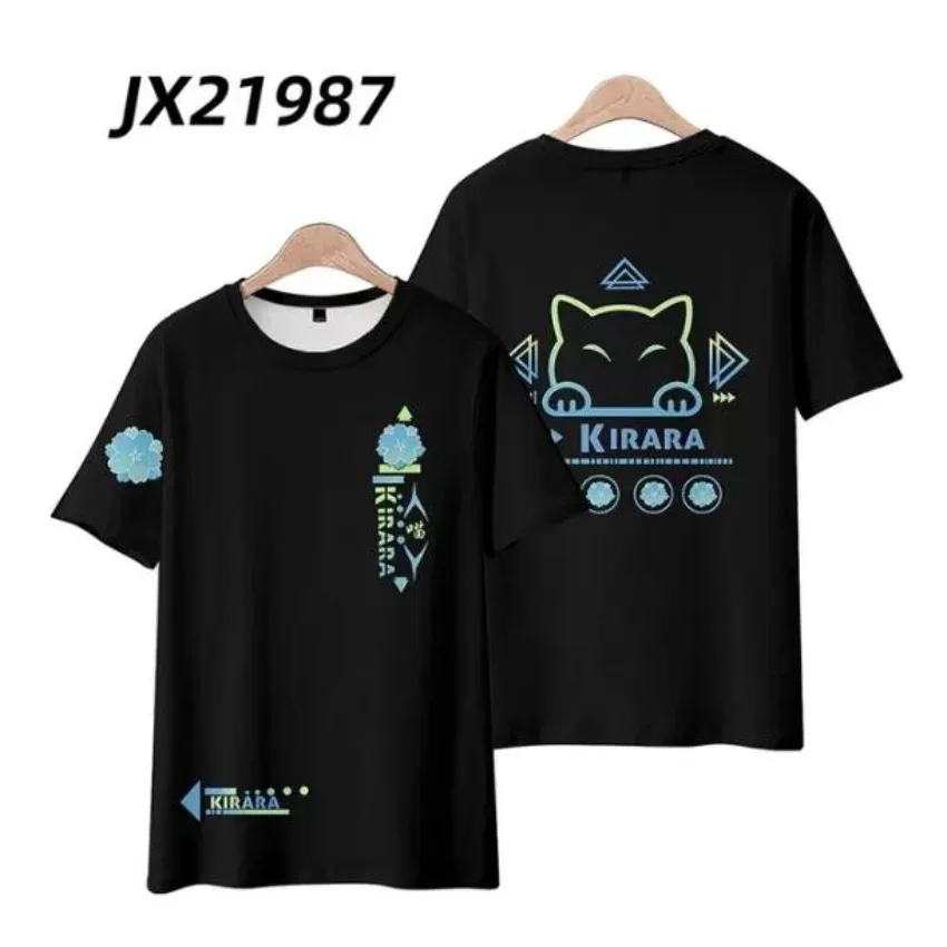 Genshin Impact Kirara Косплей Traje для мужчин и женщин camiseta de manga curta camisetas grá Bravo Hip Hop топы Harajuku