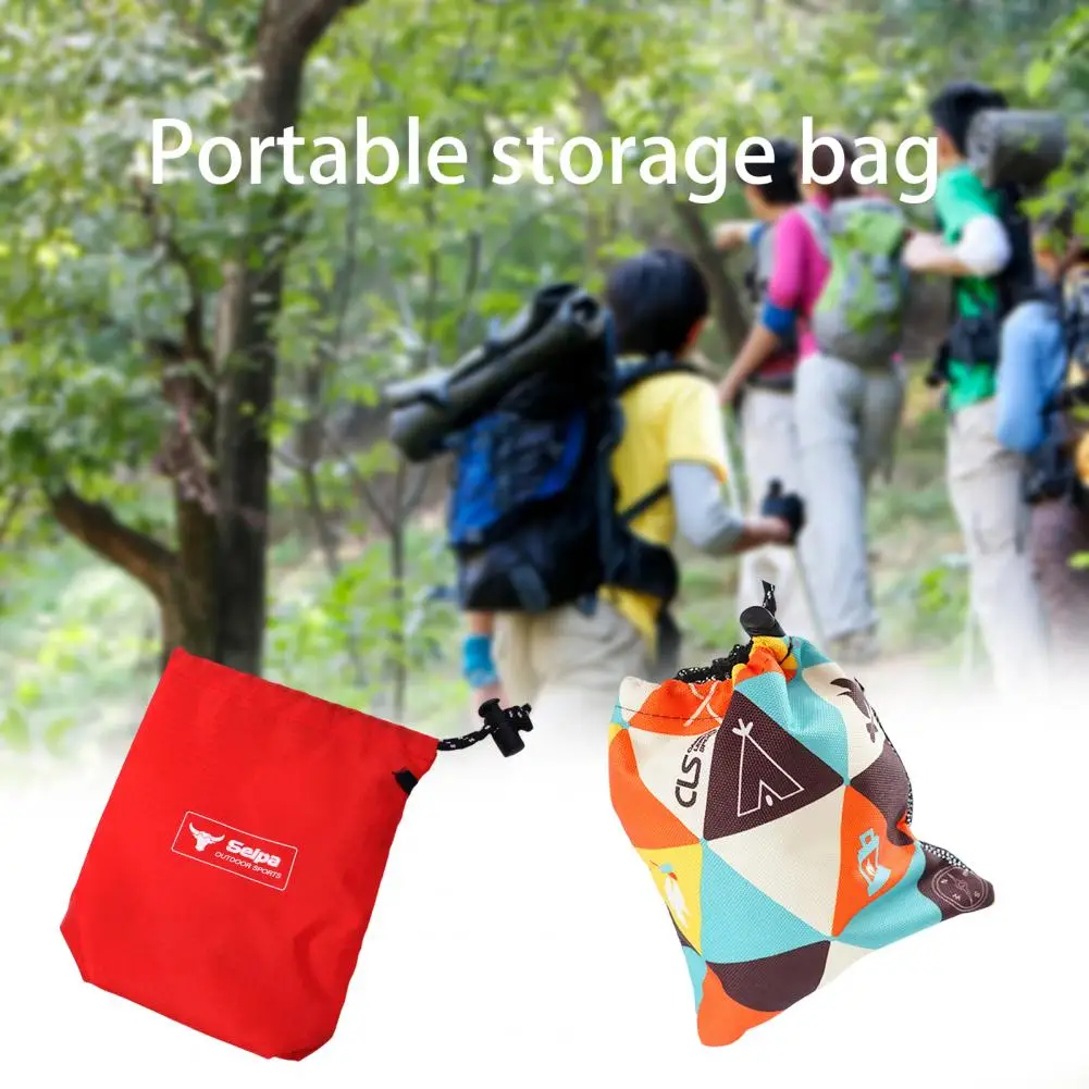 

Sundries Storage Bag Compact Tear-resistant Gear Storage Bag Carabiner Rope Gear Drawstring Pouch for Outdoor