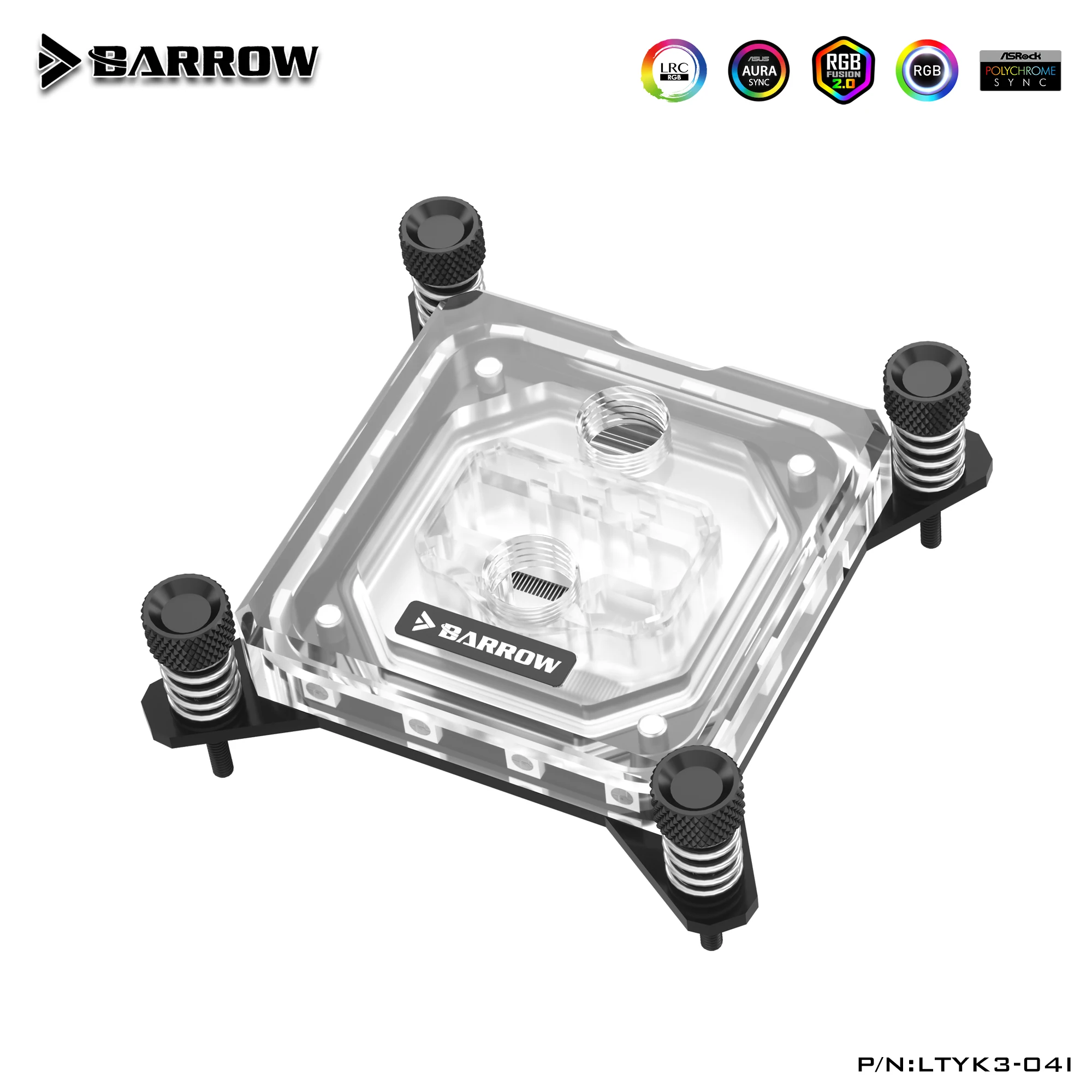 Barrow LTYK3-04I для Intel Lga1700/1200/115x/x99/x299 водяные блоки для процессора, акриловый микрорежущий водяной блок для процессора Microwaterway