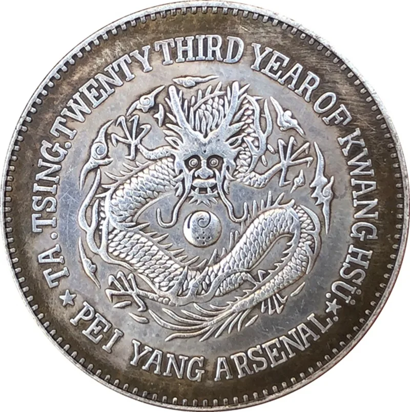 

Китайская винтажная Серебряная монета с драконом, Реплика, волшебные коллекционные монеты, игрушечные монеты на удачу, рождественские подарки