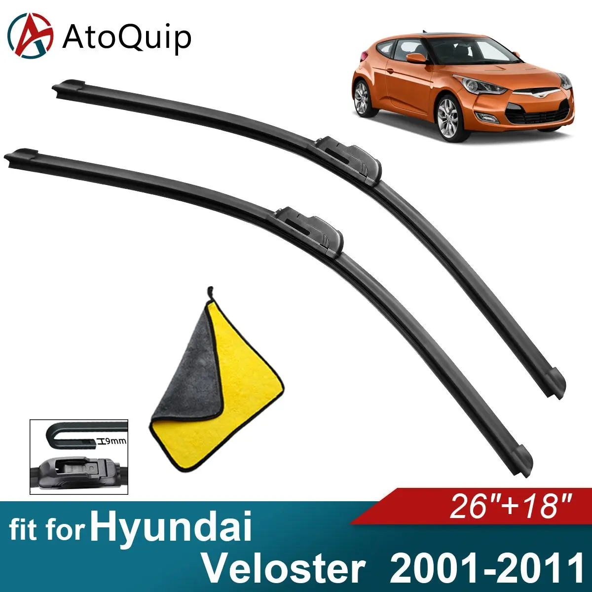 Дворники для Hyundai Veloster мягкие резиновые автомобильные передние ветровые стекла
