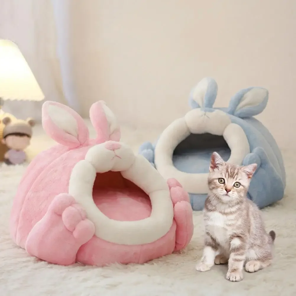 Домик для хомяка в форме кролика убежище съемная подушка спальная клетка морская