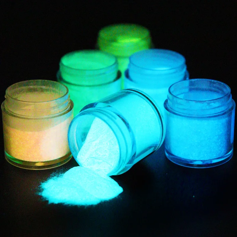 

1 Bottle Luminous Pigment Fluorescent Nail Glitter Powder For Nail Art DIY Epoxy Resin Mold Glow In The Dark Neon Phosphor Dust