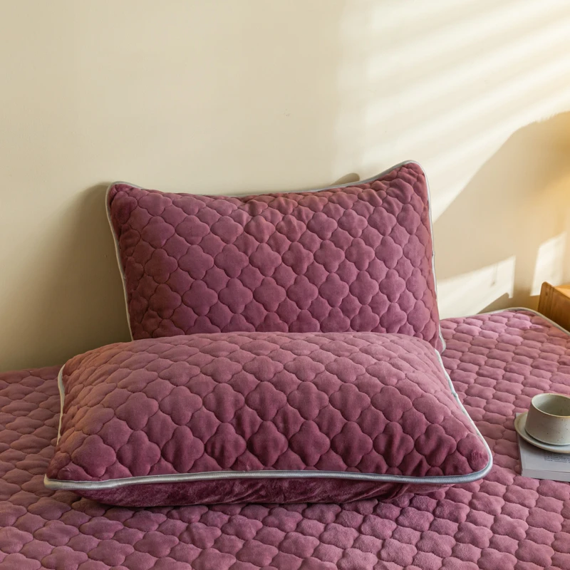 

Стеганые наволочки MissDeer с цветочным рисунком для домашней кровати, теплые наволочки 48x74 см, бархатные подушки