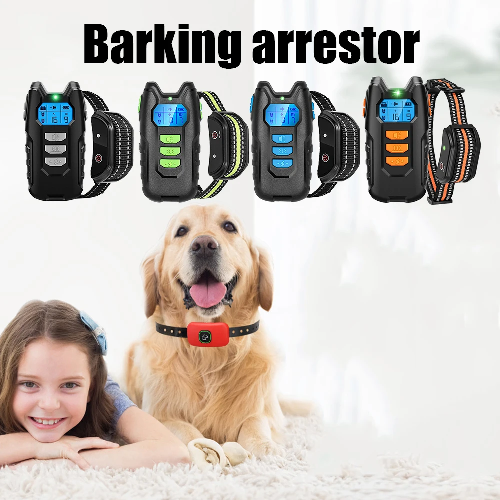 

Dog Control Collar Waterproof Multifunctional Pets Stop Barking Device Energy Saving Adjustable Level for Big Dogs Cats Supplies