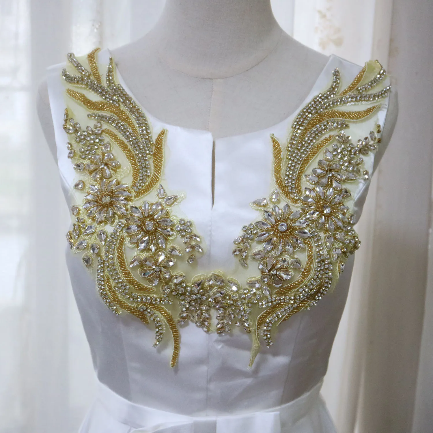 Роскошные стеклянные стразы аппликации для одежды сделай сам бусины ручной