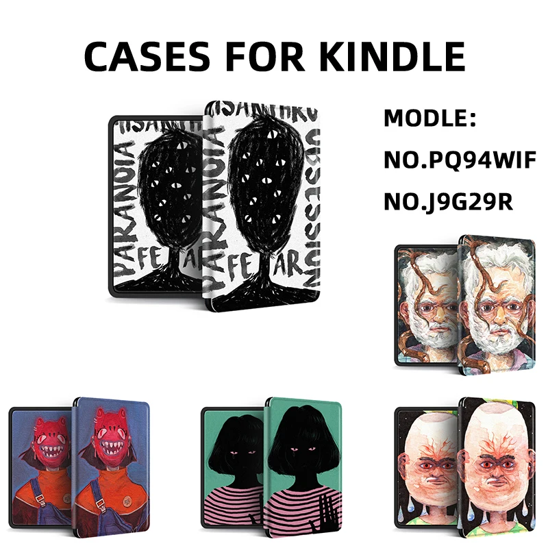 

Чехол для Funda Kindle чехол 10 поколения 2019 Темный комикс чехол для пожилых людей для Kindle Paperwhite чехол 10 поколения 2018 Обложка