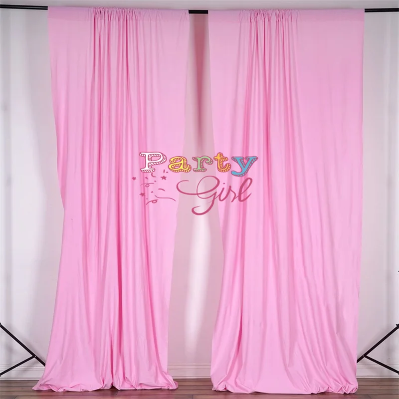 Polyester Panel Wedding Backdrop Curtain Stage Background Photo Booth Our Door Wedding Event Party Decoration