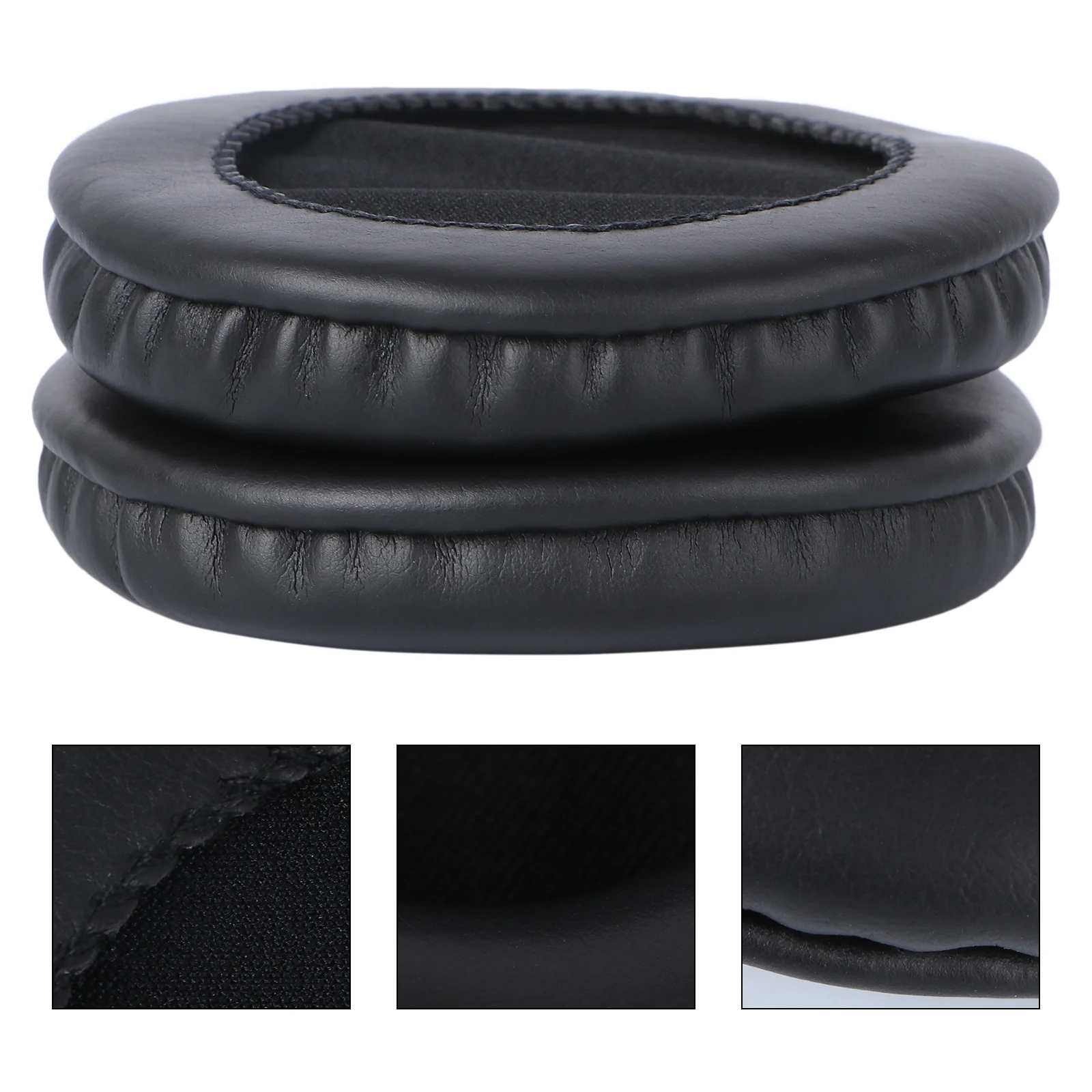 

A Pair of Replacement PU Earpads Ear Pads Ear Cushions for MDR-V700DJ V500DJ Headphones (Black)