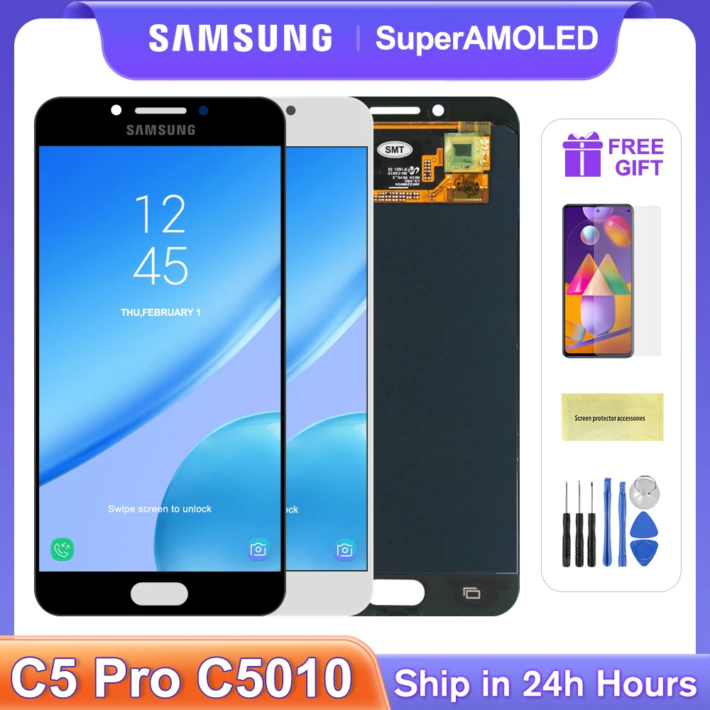 Super Amoled экран для Samsung Galaxy C5 Pro C5010 ЖК-дисплей сенсорный дигитайзер в сборе SM-C5010 |
