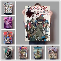 canvas printed pictures wall art painting gorillaz hip hop home decoration modular anime cartoon poster for living room no frame