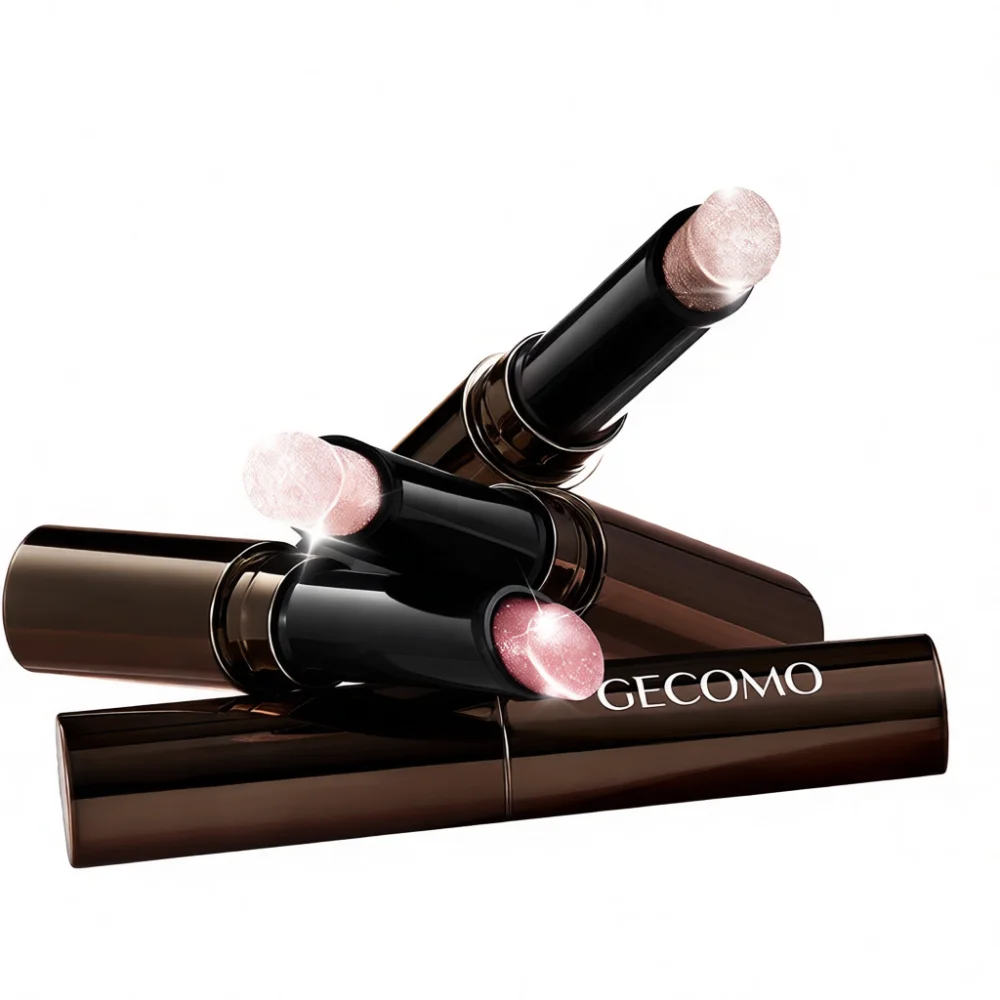 Фото Крем-тени для век GECOMO Shimmer в формате карандаша с металлической желеобразной текстурой, пигментированные тени для глаз, легко растушевываются, портативный косметический подарок. №1
