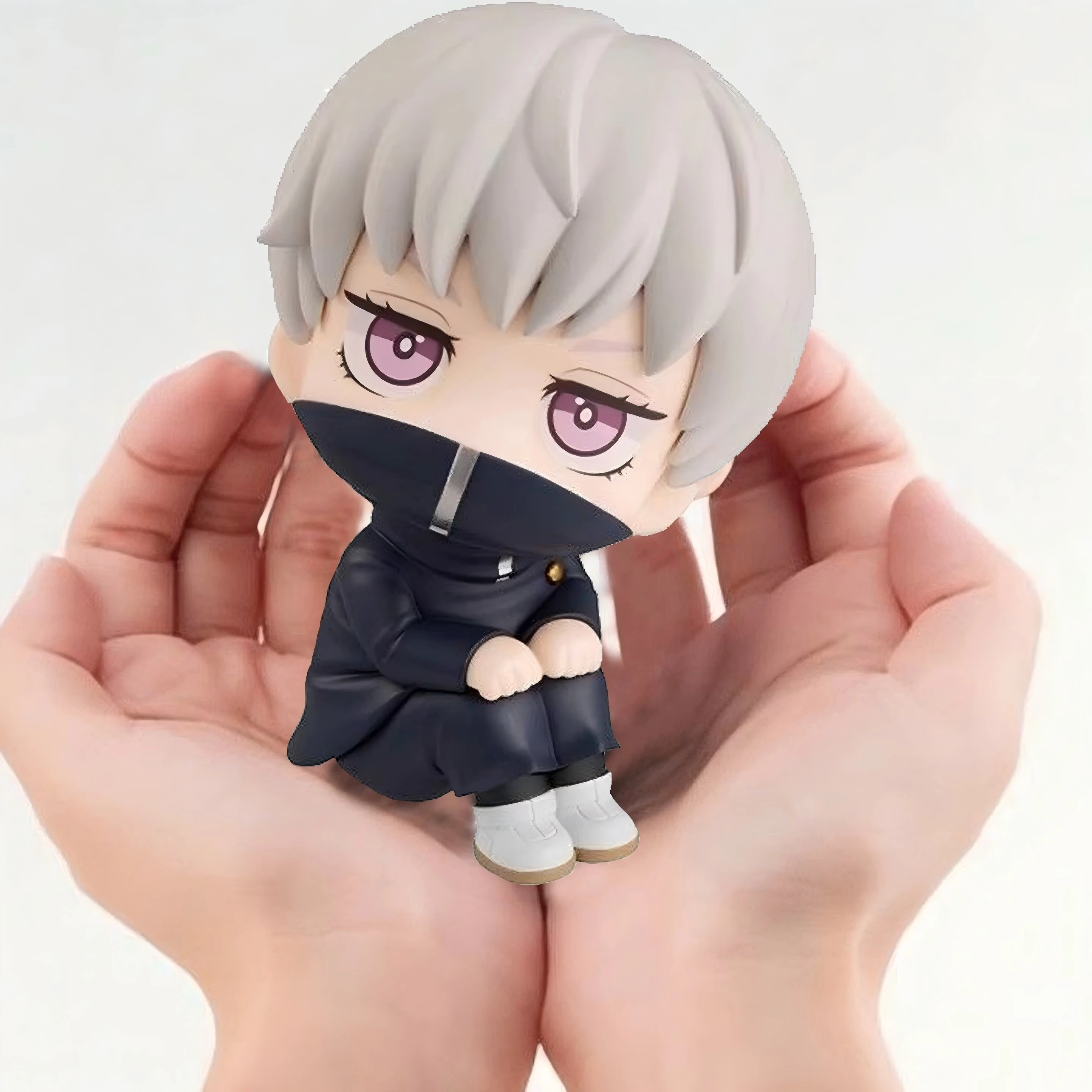Фото Фигурки Jujutsu Kaisen Q-версии: Годжо Сатору, Итадори Юдзи, Фушигуро Мегуми, Кугисаки Нобара – сидящие фигурки для автомобиля и украшения торта №1