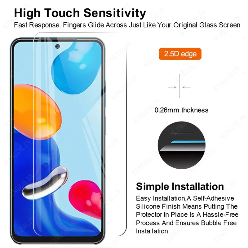Закаленное стекло для Xiaomi Redmi Note 11 10 pro 11S 10S 10T защитная пленка экрана 9A 9C Global 6 43