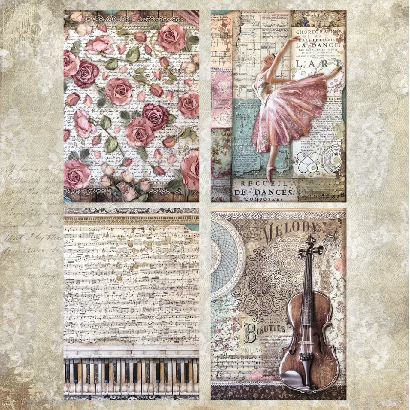 

NEW 8 Sheets A5 Retro Dance Girl Scrapbooking Material Hand Account Background Paper Diy Album Scrapbook Papers