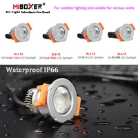 mini 3w single colordual whitergbrgbw led spotlight miboxer 12v dimmable lamp waterproof ip66 downlight 2 4g remote control
