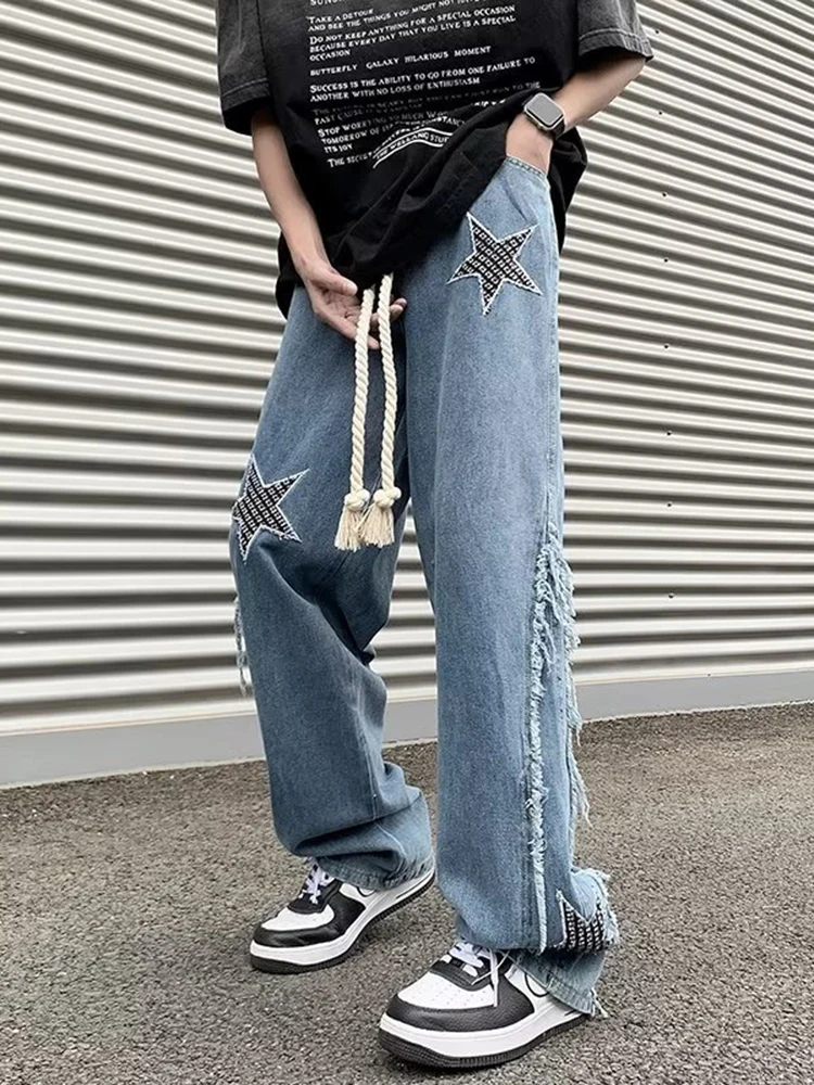 New Baggy Jean Pant for Men's Fashion Trend Japanese Style Baggy Jeans for Men's Summer Wear