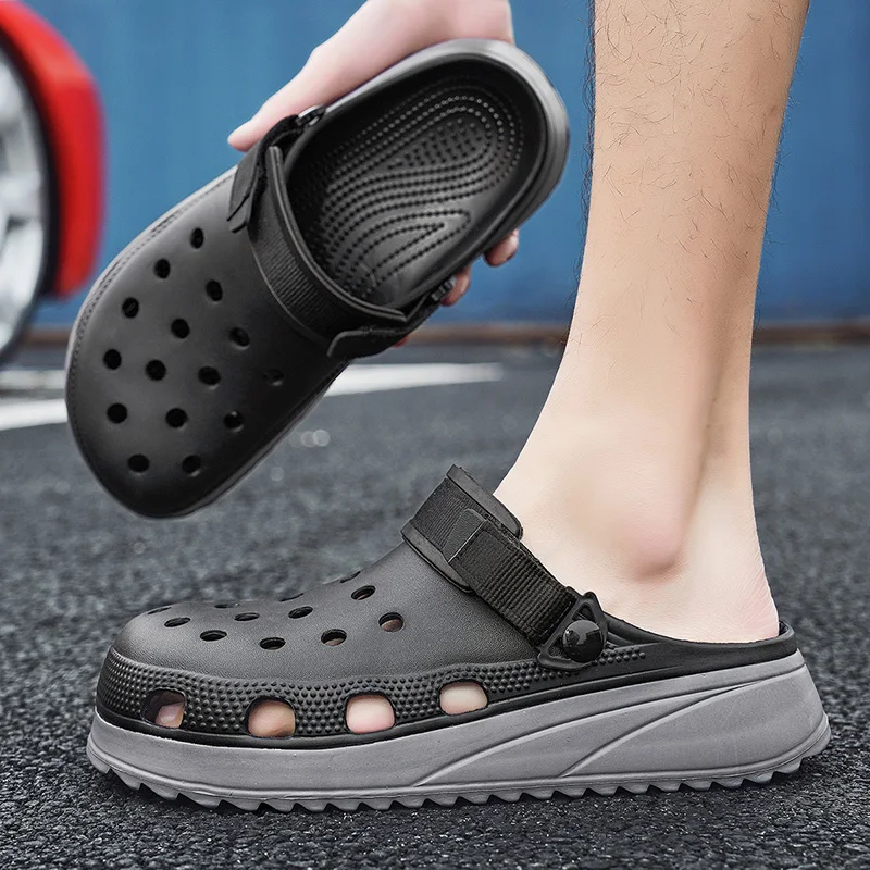 2023 New Summer Slippers Men's Sandals Casual Flip Flops EVA Air Cushion Sandals Beach Outdoor Garden Male Slippers