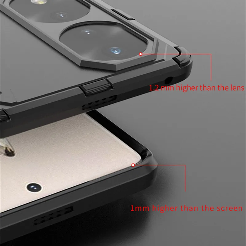 Чехол For Honor 70 Pro для крышки 6,78 дюймов из прочного материала PC с ударопрочным силиконовым бампером для моделей 60, 50 SE.