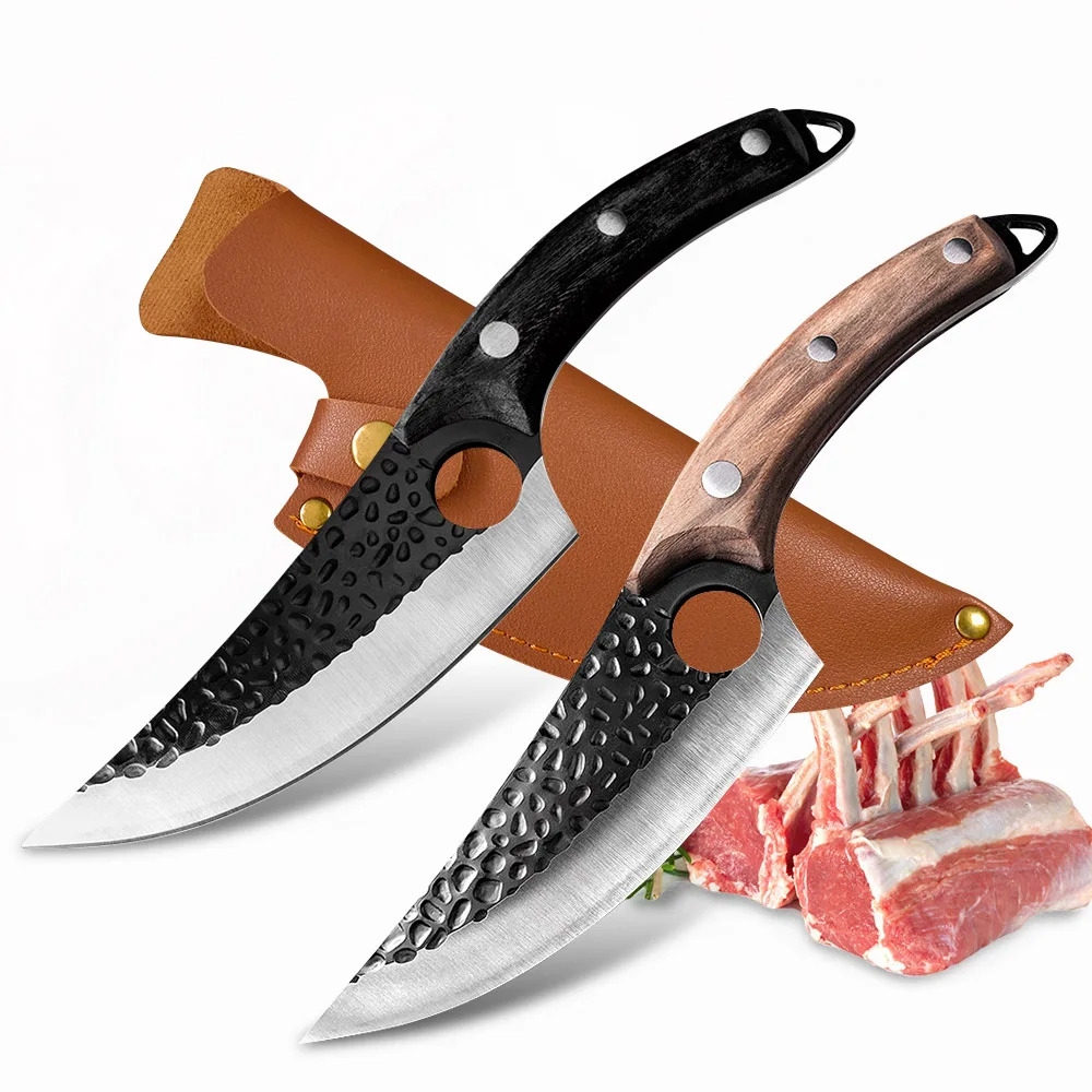 

Boning Knife Hand Forged Outdoor Knives Meat Chicken Fish Cleaver Knife High Carbon Steel Butcher Knive Professional Chef Knives