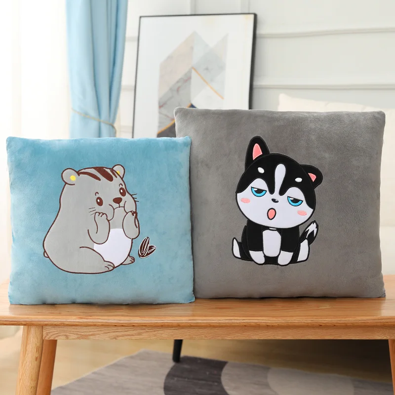 

Симпатичная мультяшная Подушка, диванная подушка, для офиса, прикроватная спинка, поддержка талии автомобиля, квадратный валик, чехол, ковр...