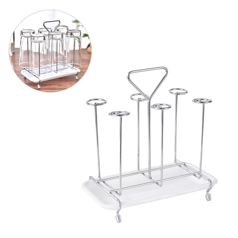 

Cup Drying Bottle Rack Stand Holder Drainer Mug Drinking Organizer Plate Dishiron Draining Coffee Dryer Stander