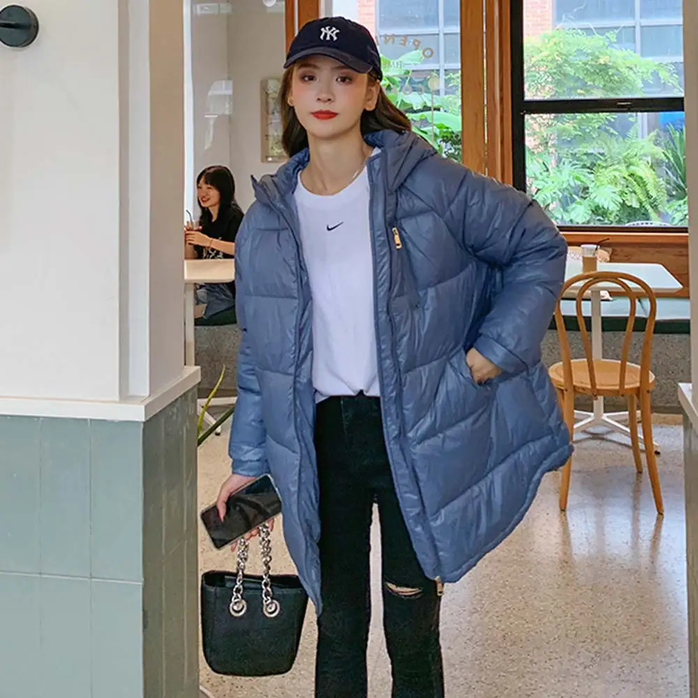 Women Warm Thick Cotton Down Jacket Coat Winter Solid Jacket Long Hooded Parka Female Casual Long Winter Coat Women Clothing New