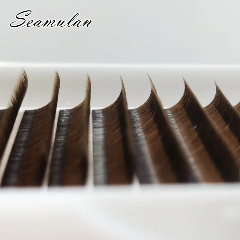 Завитые C CC D DD цветные ресницы коричневые отдельные цвет аналогичный инструмент