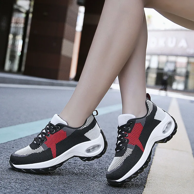 Designer Women Fashion Leisure Sports Shoes Women Soft Vulcanized Shoes Sneakers Shoes Sneakers Feminino Tennis Shoes Net Shoe