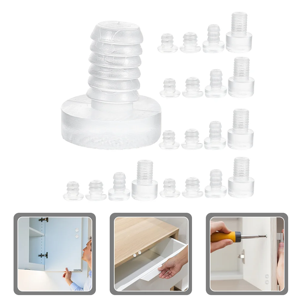 

75 Pcs Desk Mat Desktop Cabinet Bumpers Clear Furniture Non-slip Drawer Silica Gel Glass Table Pads Cabinets