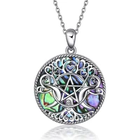 2cm ster moon heart tree of life ash keepsake round pendant necklace for humenpet women men memorial jewelry