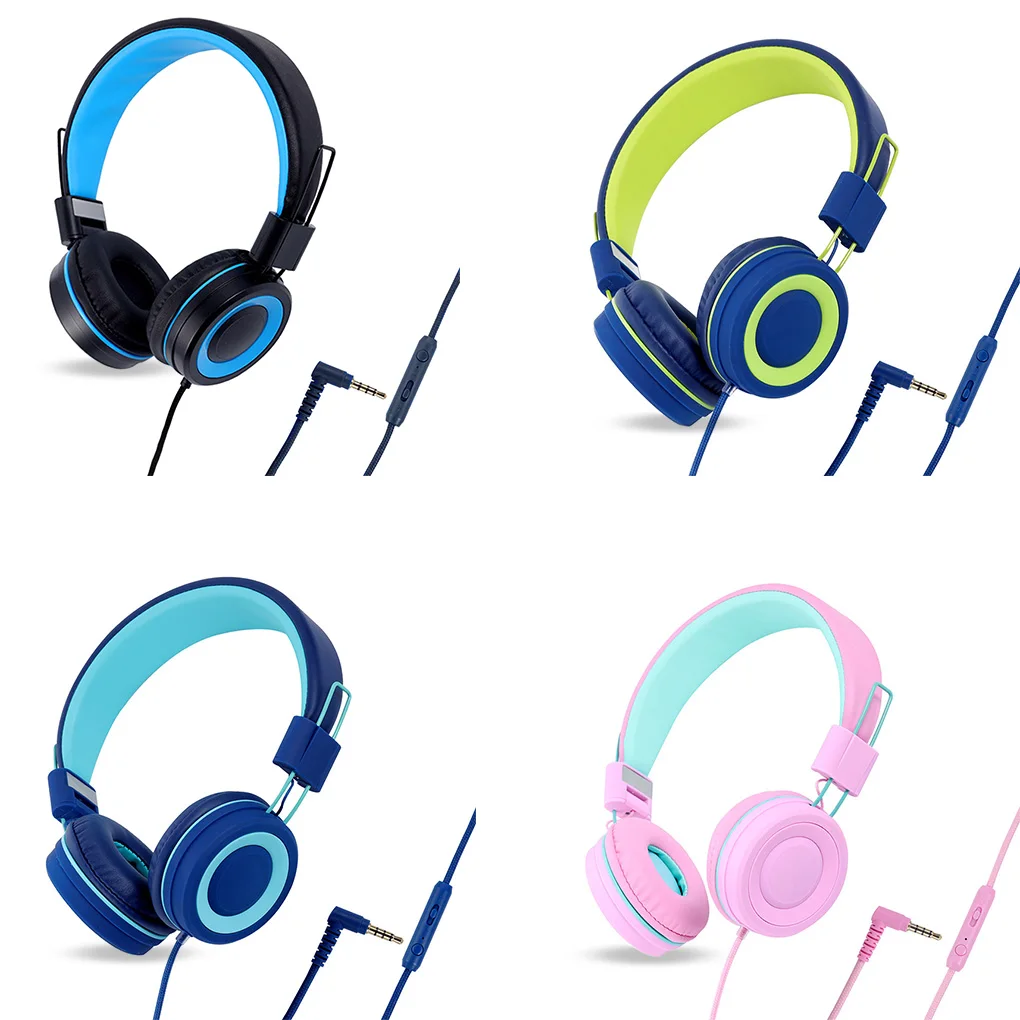 

3 5mm Wired Headset Computer Kids Line Control Headphone Online Course