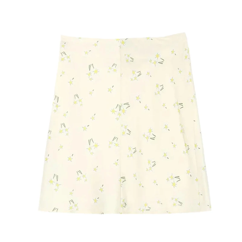 

Retro pastoral style A-line bag hip skirt small sweet, fresh and sexy slit mini skirt women's clothing y2k юбка юбка женская