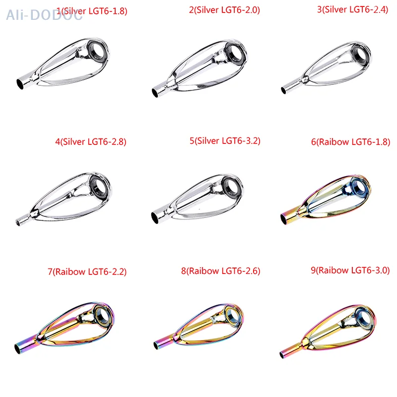 Верхние направляющие для удочки Free of Tangle Top Tips Repair Kit DIY Rod Building Eye Rings Guias de pesca