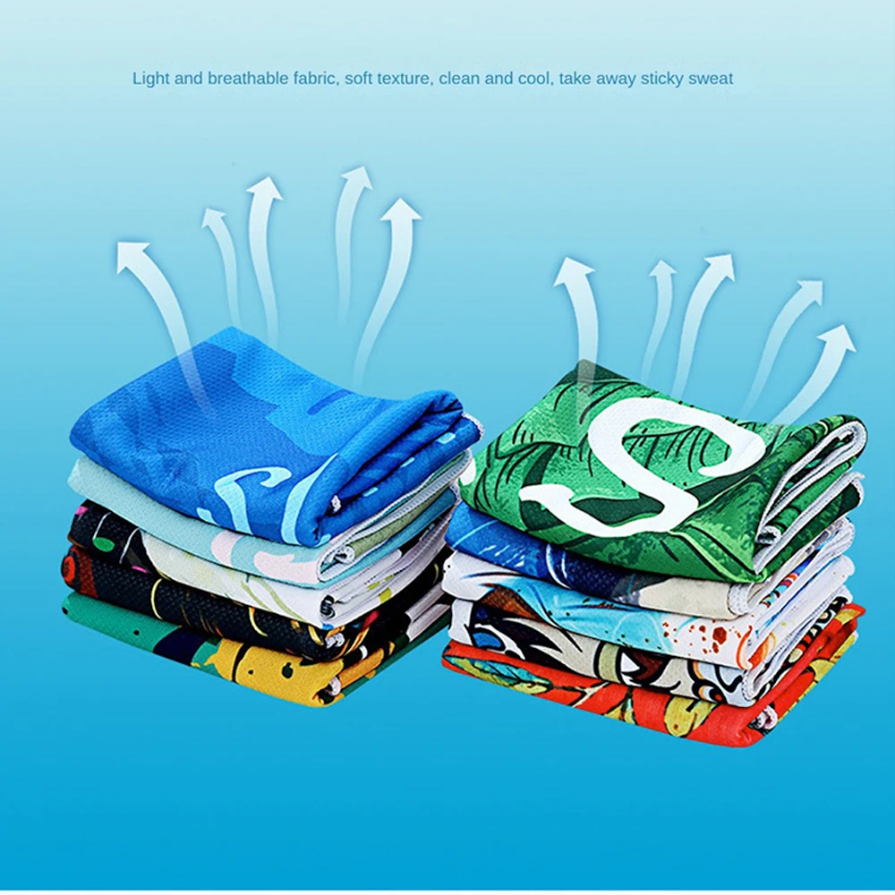 

Swimming Towel Printed Pattern Soft Texture Skin Friendly Fabric Breathable Fabric Ice Comfortable Quick Drying Swimming Towels