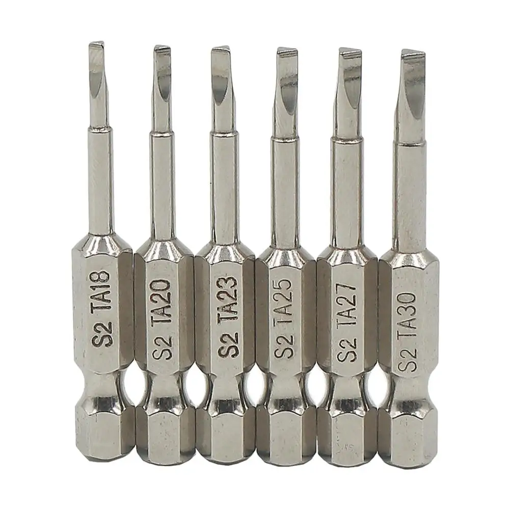

6Pcs Magnetic Triangle Head Screwdriver Bits 1/4" S2 Steel Anti Slip Hex Shank Screw Equipment Electric Power Tool Accessories