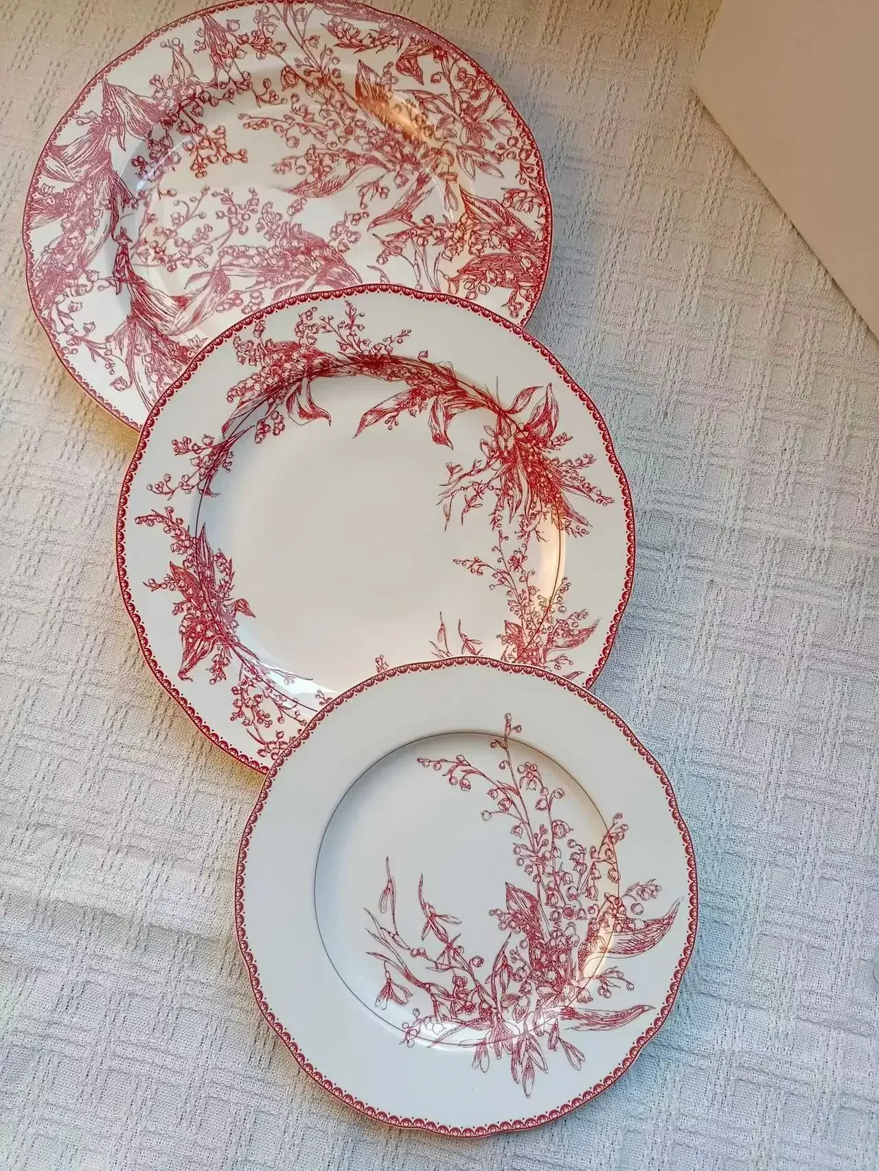 Пасторальная серия плоская тарелка из костяного фарфора для стейка тусклого