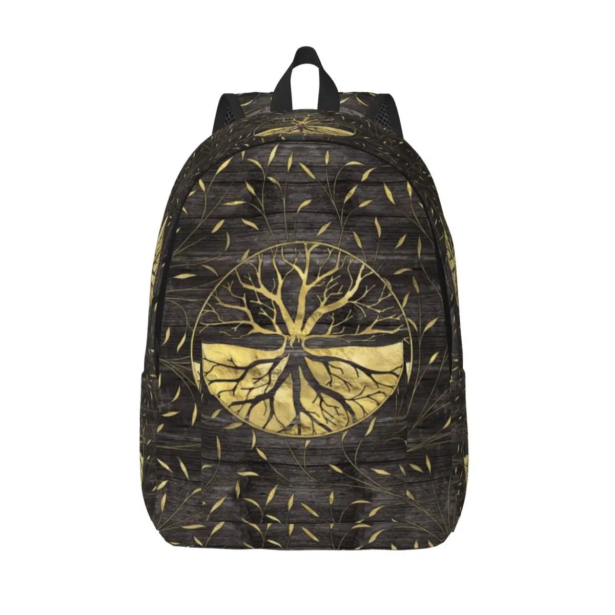 

Рюкзак для ноутбука с деревянной текстурой и изображением дерева жизни