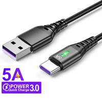 5a usb type c cable fast charging mobile phone universal charger type c data cord for huawei p40 mate 30 xiaomi redmi samsung