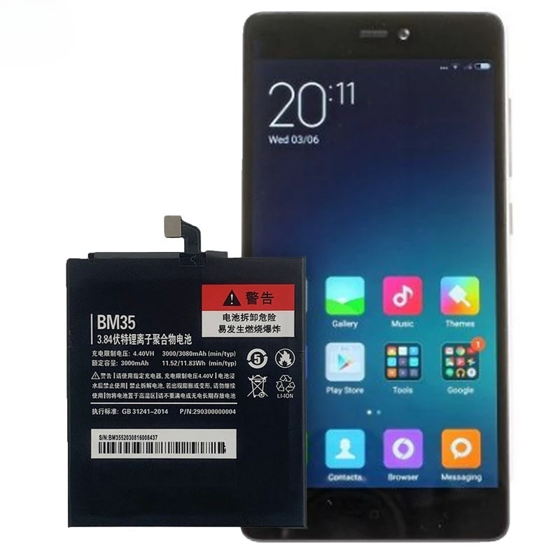 Фото Аккумулятор BM35 для мобильного телефона Xiaomi 4C, высококачественный, большой емкости, сменный, класс А, с инструментами для замены №4