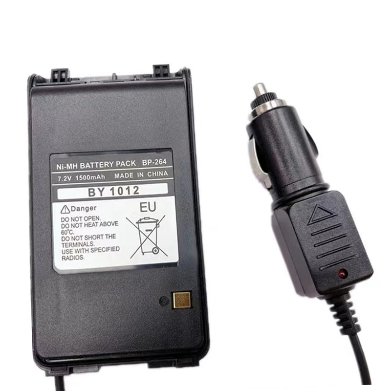 BP264 12/24V Car Charger Battery Eliminator Adapter For ICOM IC-V80 IC-V80E IC-F4001 IC-F4008 IC-T70E IC-F3002 Radio for BP-264