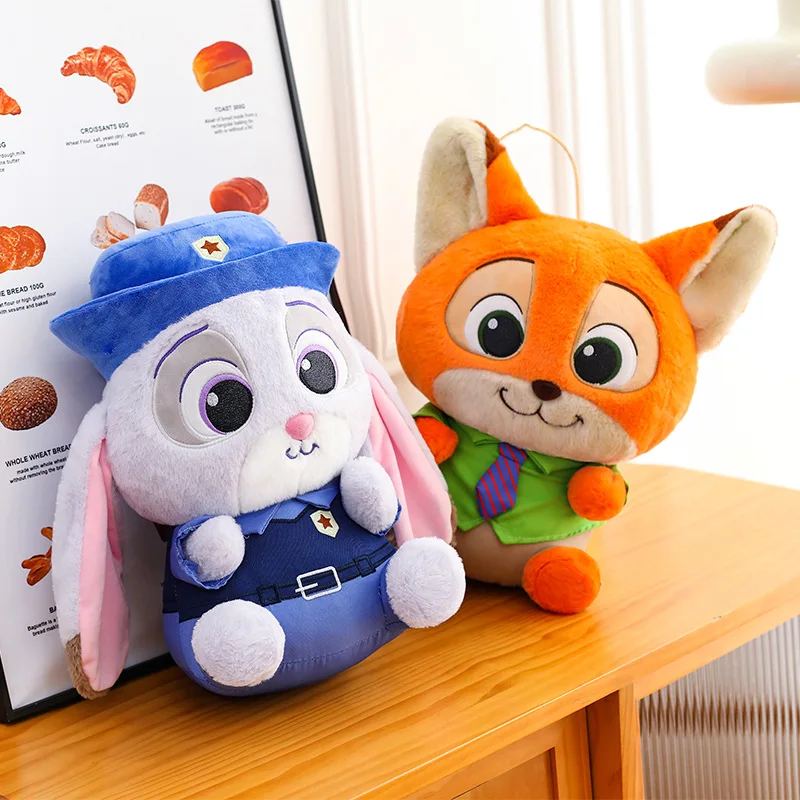 Фото Disney Zootopia Джуди Кролик Ник Фокс плюшевая игрушка мягкая милая текстура мягкий детский подарок на день рождения и Рождество-сюрприз №1