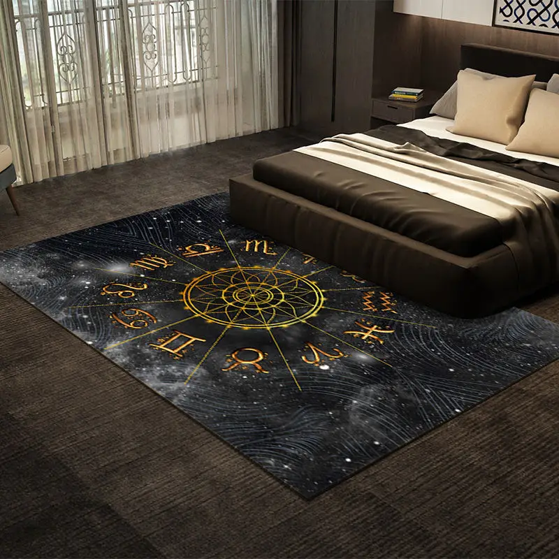 

Modern Constellation Carpet for Bedroom Living Room Decoration European Style Star Living Room Rugs Table Large Area Floor Mat